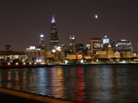 Chicago skyline at night