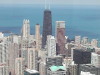 Looking north from Sears Tower, in the back Hancock Tower
