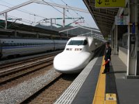 The train arrives, of course on time.