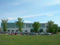 A synchrotron building that is not round.