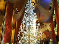 The big chandelier in the entrance hall.