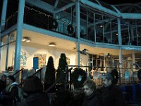 A restaurant at Bryant Park, open, just heated by radiators. What a waste of energy!