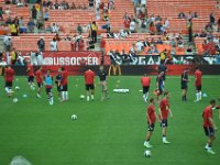 Warmup of the USA team with coach Klinsmann