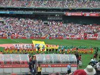 Lineup of the USA and the Germany team.