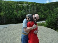 Hugging is a family treat.