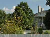 Belle Grove Mansion and the flower garden in the front.