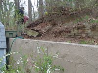 The old wall had to go as it was rotten and partly already disintegrated.