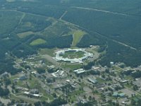 NSLS-II, the big ring building in the middle, and Eric's and my workplace.