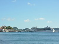 The cruise ships are huge. This is actually a small one.