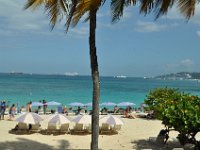Once in a while, cruise ship tourists are ferried to the beach for roasting.