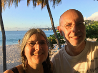 After a long day, we finally arrived on the balcony of our hotel room.