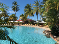 One of the two pools of the resort.