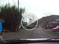 Driving close to the waterfront. Small, colorful houses. And the bumps are serious.