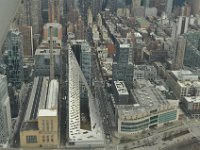 The Big Tetrahedron Building at W 57 St, with its own park or atrium.