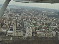 Columbia University (green roofs) and Riverside Church in the front.