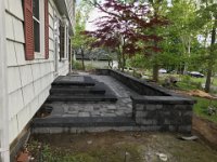 The patio now has all stones set.