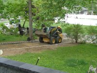 Another layer of gravel on top of the sand.