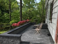 A couple of chairs on the patio ....