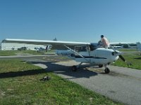 Flight preparations. Checking fuel satus.