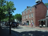 Main Street, cobble stones and historic houses.