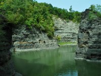 The gorge downstream of the middle waterfall.