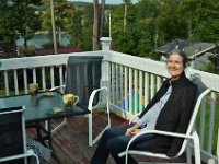 Afternoon tea on the deck of our vacation home.