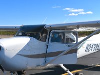 The pilot is smiling, really.