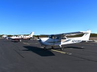 Landed on the tiny airport.